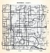 Mahnomen County, Bejou, Gregory, Heier, Island Lake, Marsh Creek, Chief, Beaulieu, Clover, Minnesota State Atlas 1954